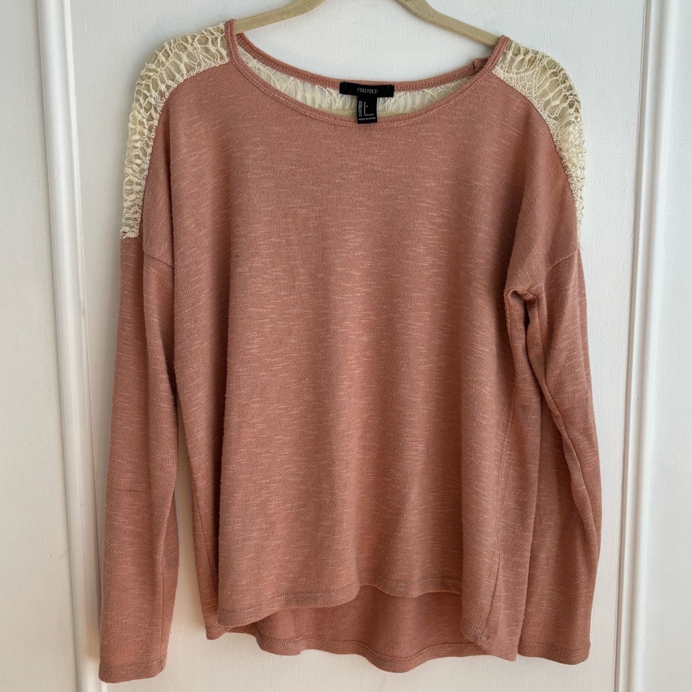Forever 21 Sweater with Lace Shoulders